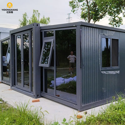 Double Winged Foldable Container House Durable Sandwich Panel Steel Container Buildings