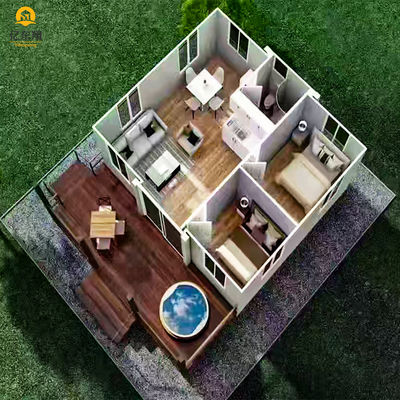 Buy Double Wing Folding Prefabricated Container House Per Set 20 Ft 40ft Extension Room online manufacture
