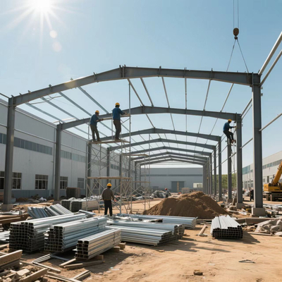 satın al Özel Prefabrik Depo Yüksek Mukavemetli Cıvatalarla Bağlantılı Prefabrik Çelik Yapı Deposu online manufacture