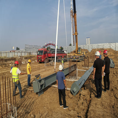Multi Storey Prefabricated Steel Structure Building Galvanized Round Steel Tube Brace
