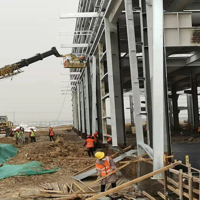 Multi Storey Prefabricated Steel Structure Building Galvanized Round Steel Tube Brace