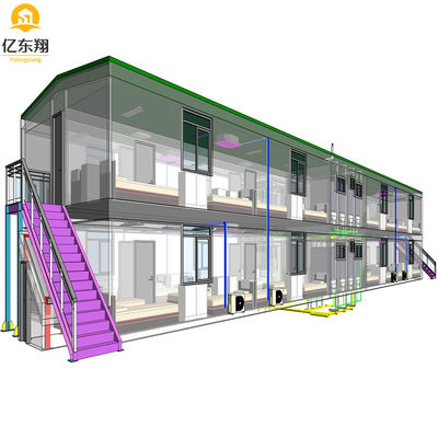 Galvanized Steel Frame Prefabricated Container House Quick Assembly
