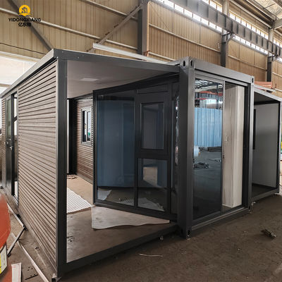 Double Winged Foldable Container House Durable Sandwich Panel Steel Container Buildings