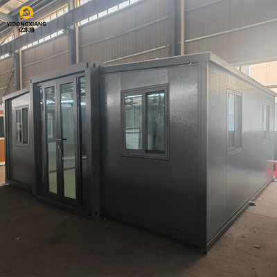Double Winged Foldable Container House Durable Sandwich Panel Steel Container Buildings