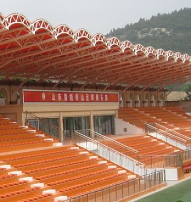 Prefab Stadium Tube Truss Steel Structure With Hot Dip Galvanized Surface Treatment