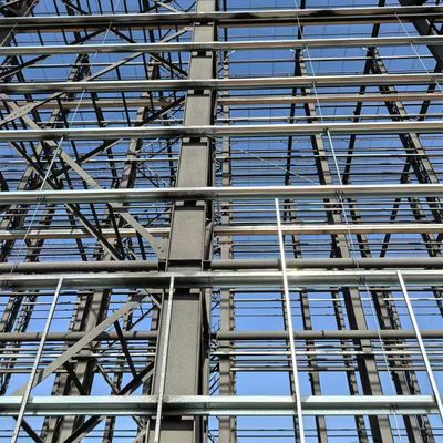 Light Prefabricated Steel Structure Building With Sandwich Panels Wall Construction