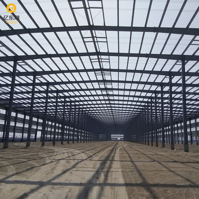 Glass Magnesium Board Floor Design Concept Prefabricated Metal Building With Large Span