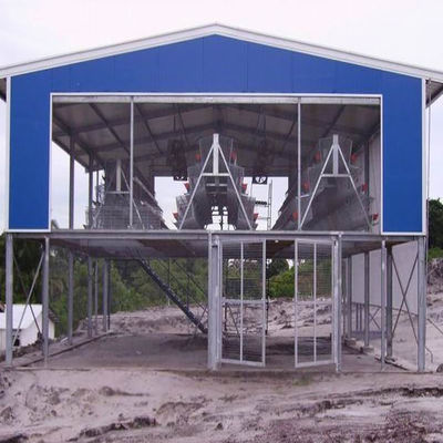 Q235B Galvanized Steel Structure Poultry House Bolts Connection Steel Chicken Houses