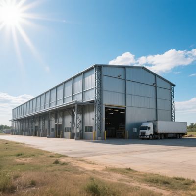 Pre Galvanized C / Z Purlin Steel Deck Plate Prefab Steel Houses Storage And Workshops