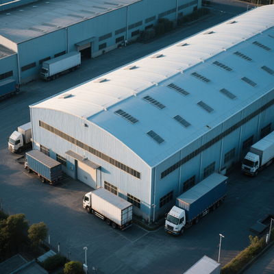 Cladding and Earthquake Against 7-9 Grade prefabricated metal warehouse with Sandwich Panel steel Sheet